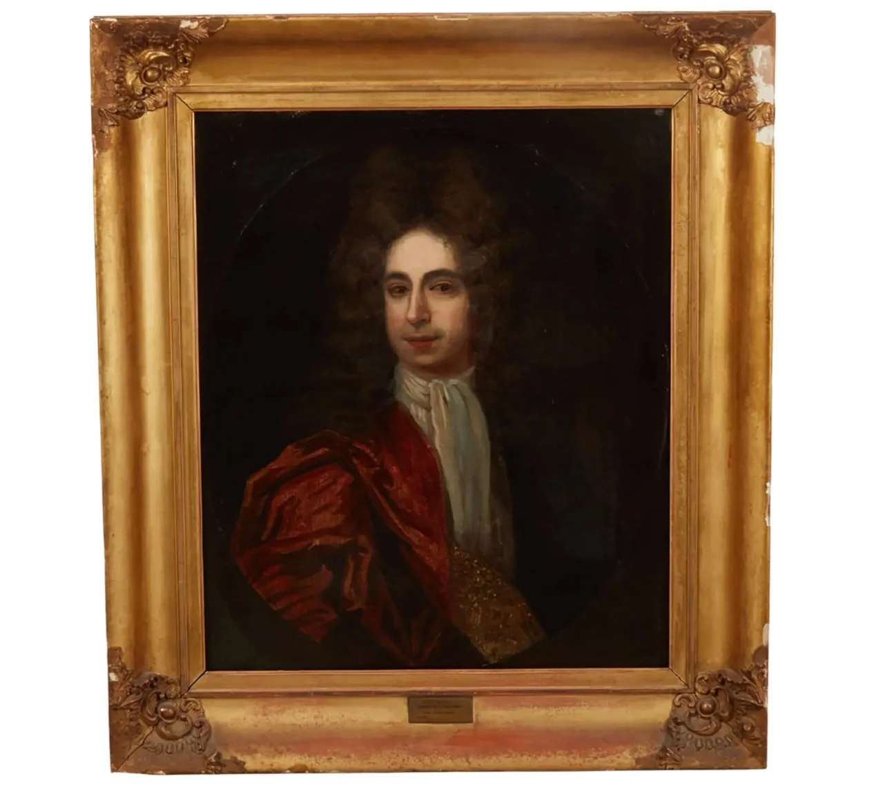 Antique 18th C Portrait of a Gentleman in Red - Attr. To Johan Van Diest (Dutch, 1695-1757)
