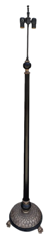 Charles Pollock for William Switzer Giltwood & Ebony Turtle Back Floor Lamp