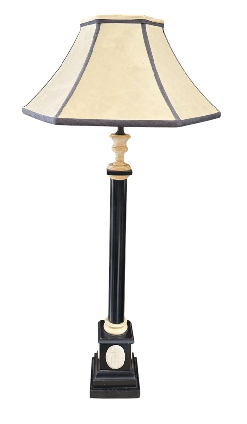 Vintage Jean Roger French Column Form Table Lamp