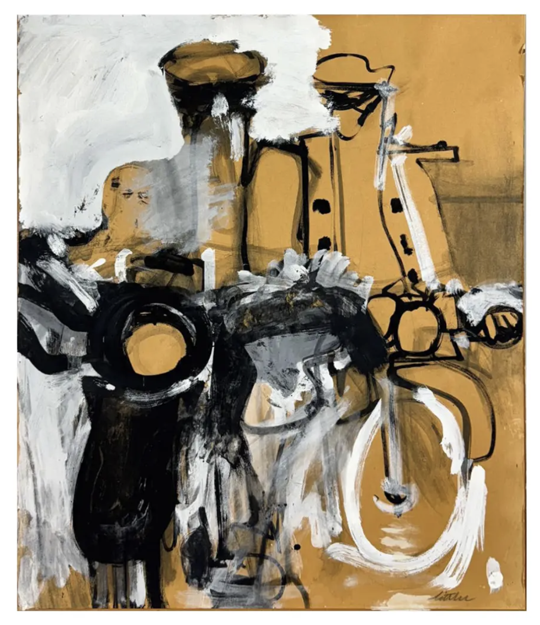 Charles Littler Mixed Media on Paper Painting