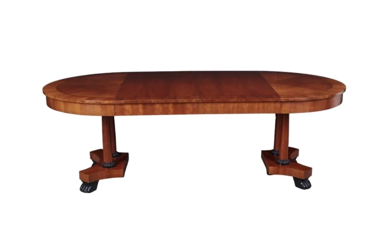 Biedermeier Style Baker Furniture Company 46 to 90” Extension Dining Table