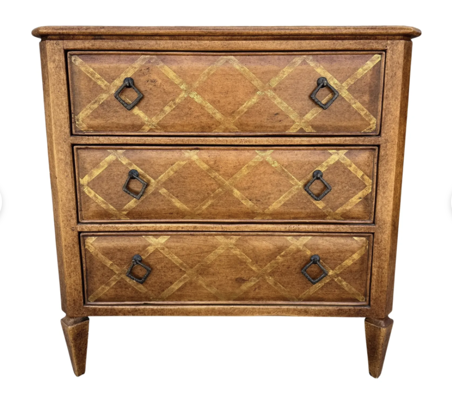 18th C Style Italian 3 Drawer Chest of Drawers Nightstand Commode - 1 of 2