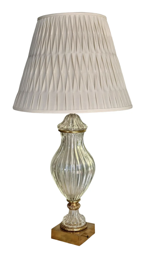 Mid Century Modern Marbro Murano Glass Designer Table Lamp