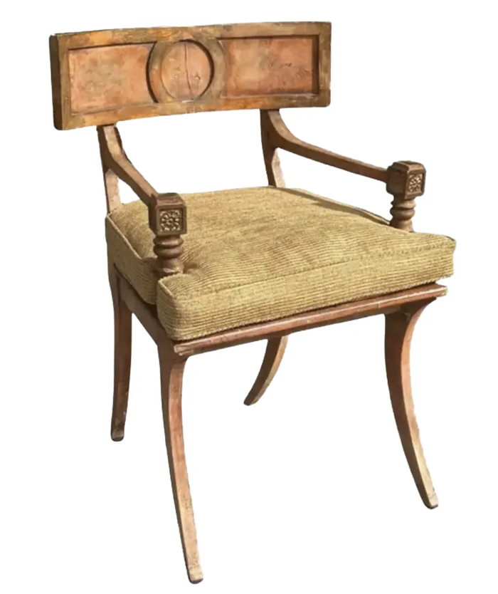 Greco Roman Egyptian Style Klismos Chair - Cleopatra Movie Set