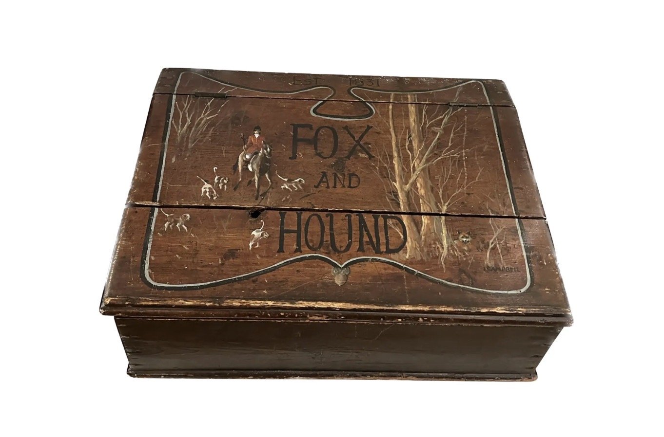 Antique English Fox & Hound Bookstand