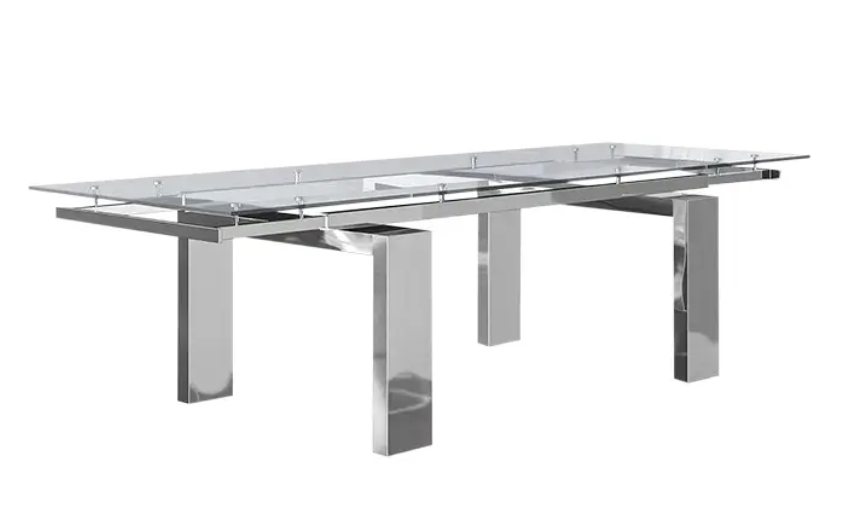 Madani Modern Furniture Glass Nablus Extension Dining Table