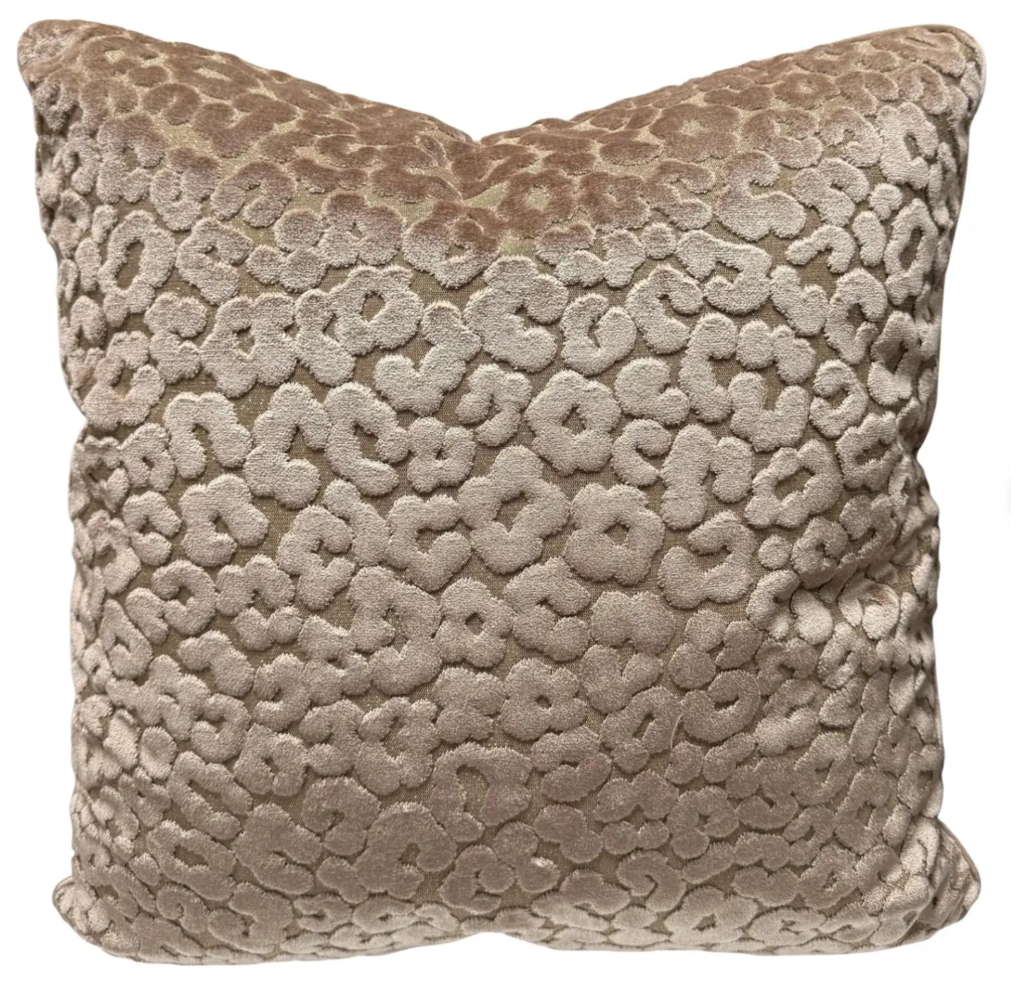 Ebanista Cheetah Cut Velvet Designer Down Throw Pillow - 1 of 6