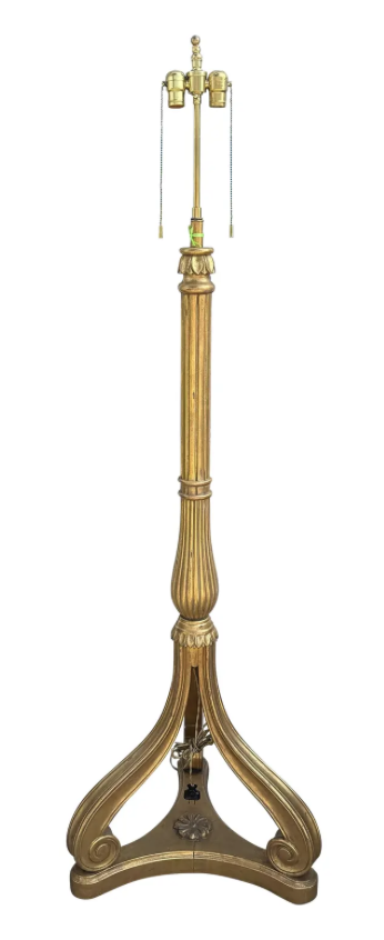Nancy Corzine Art Deco Style Giltwood Floor Lamp