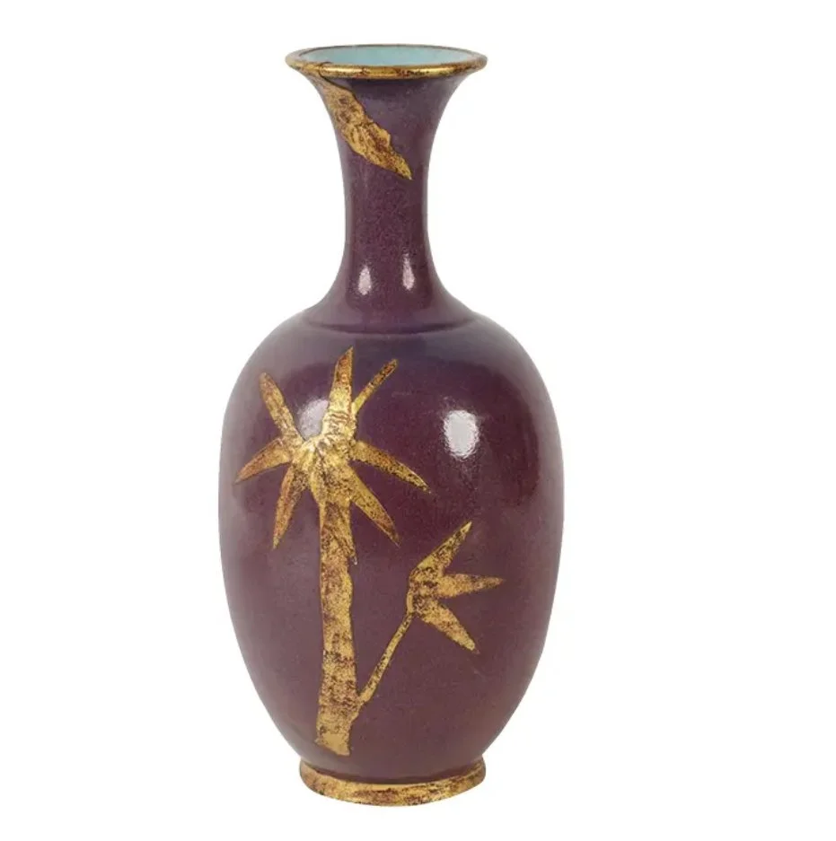 Antique Art Deco Japanese Gilt Porcelain Vase