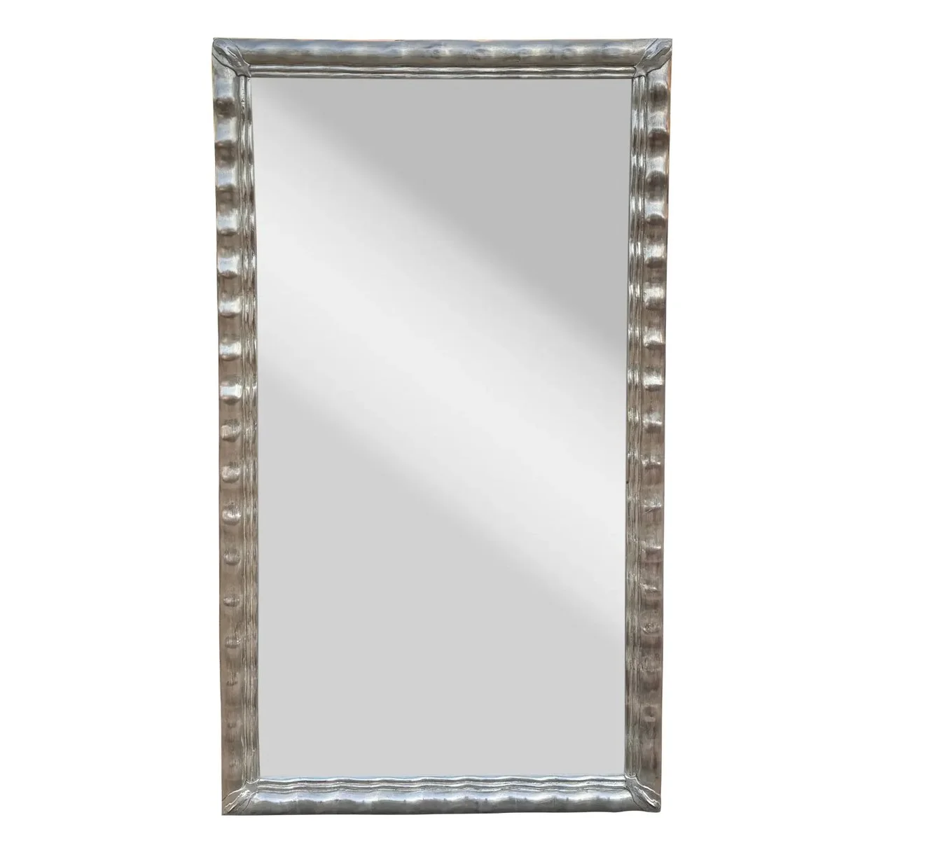 Huge Art Deco Style Jerry Solomon Silver Giltwood Mirror 1 of 2
