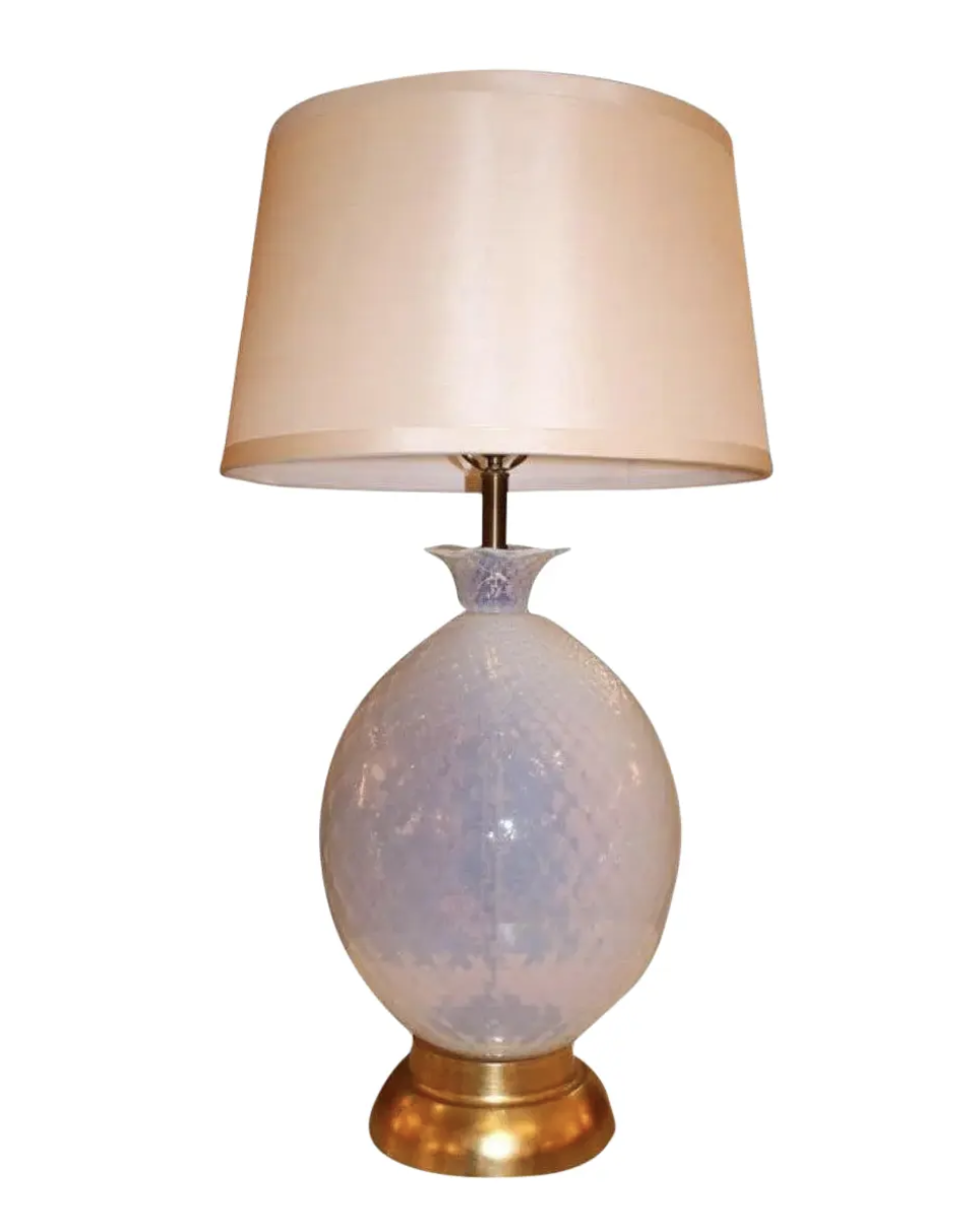 Marbro 1950's Italian Seguso Murano Glass Pineapple Form Table Lamp