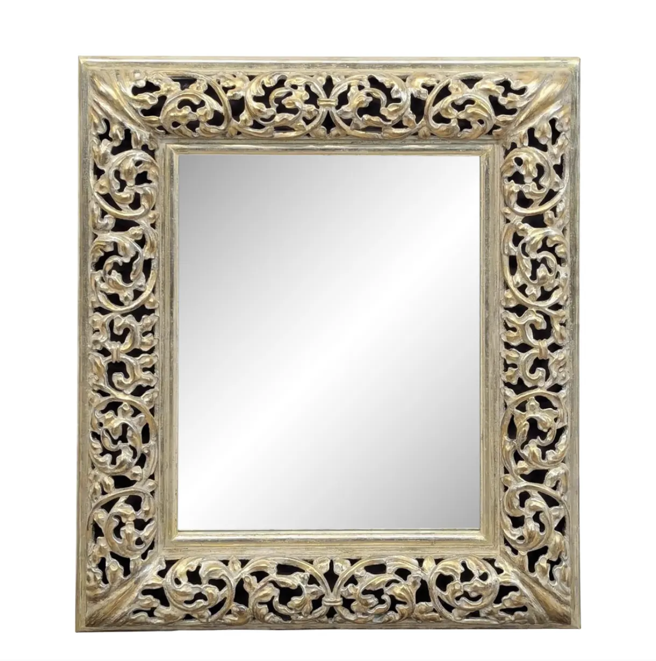Panache for Michael Taylor White Gold Regency Giltwood Mirror