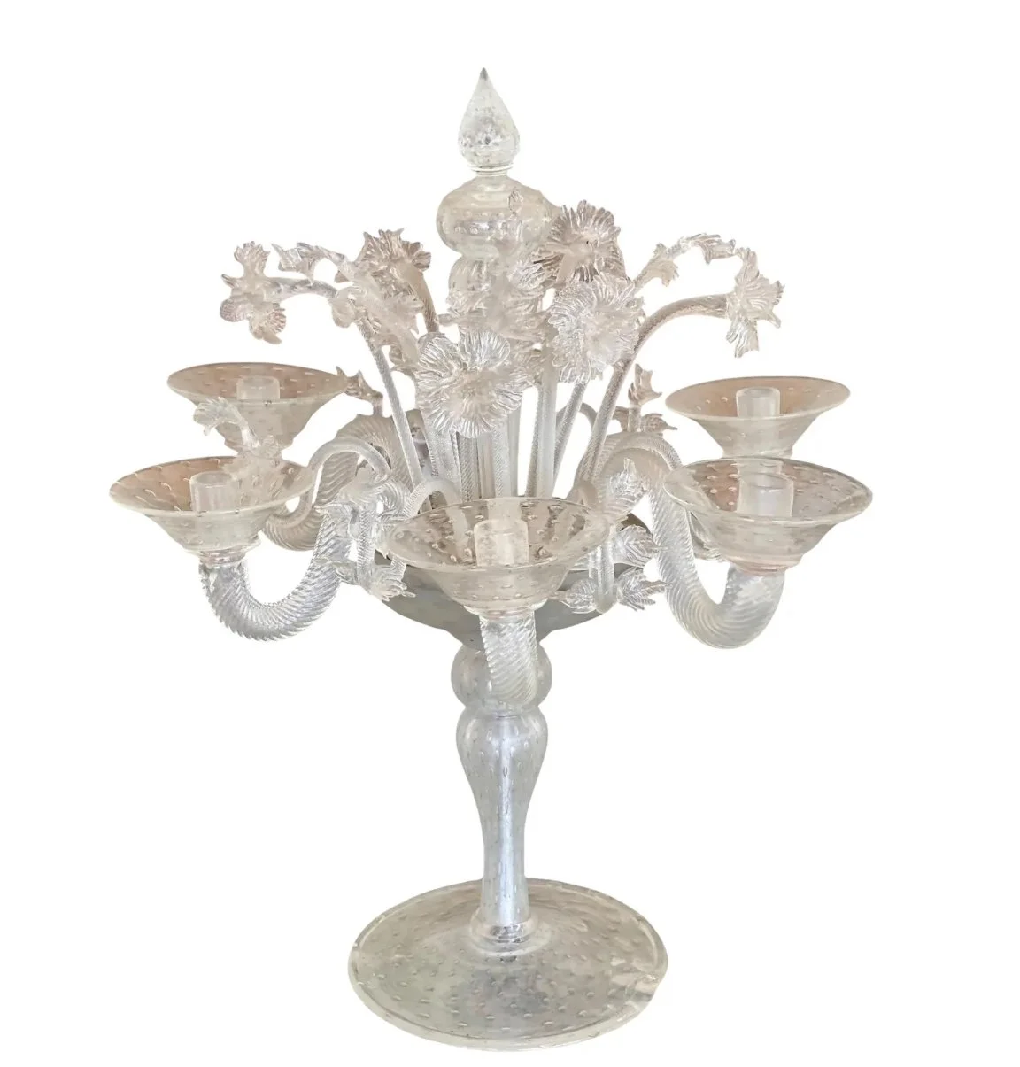 Antique Venetian Italian Art Glass Candelabra