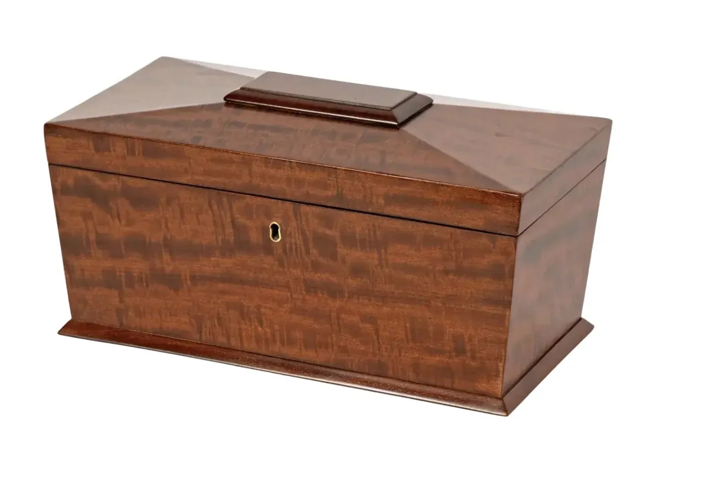 Antique Early 19c English Regency Mahogany Tea Caddy