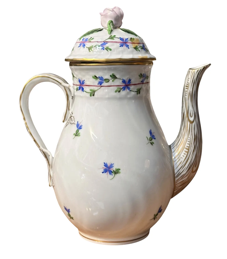 Herend Hungarian Porcelain Blue Garland Coffee Pot