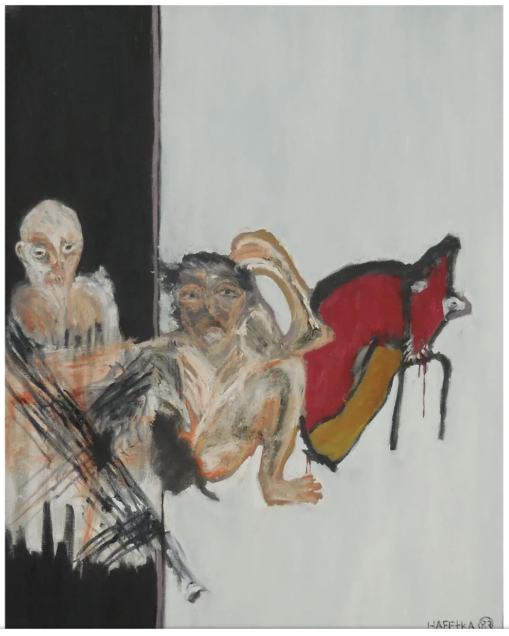 Large Modern Art Expressionist Oil Painting by Michael Hafftka
