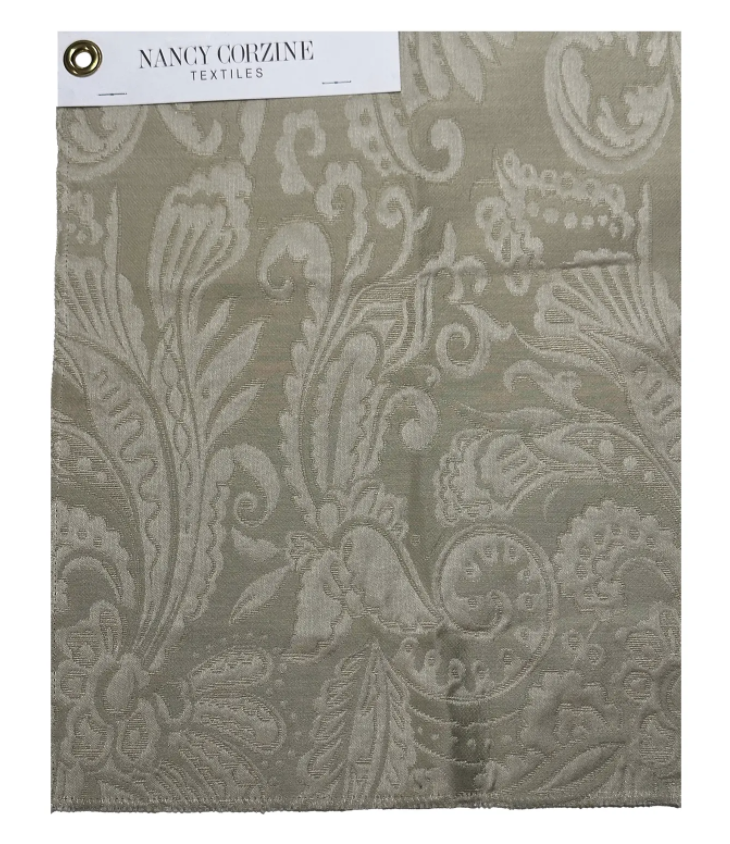Modern Nancy Corzine Andrea Matelassé Fabric in Celadon - by the Yard
