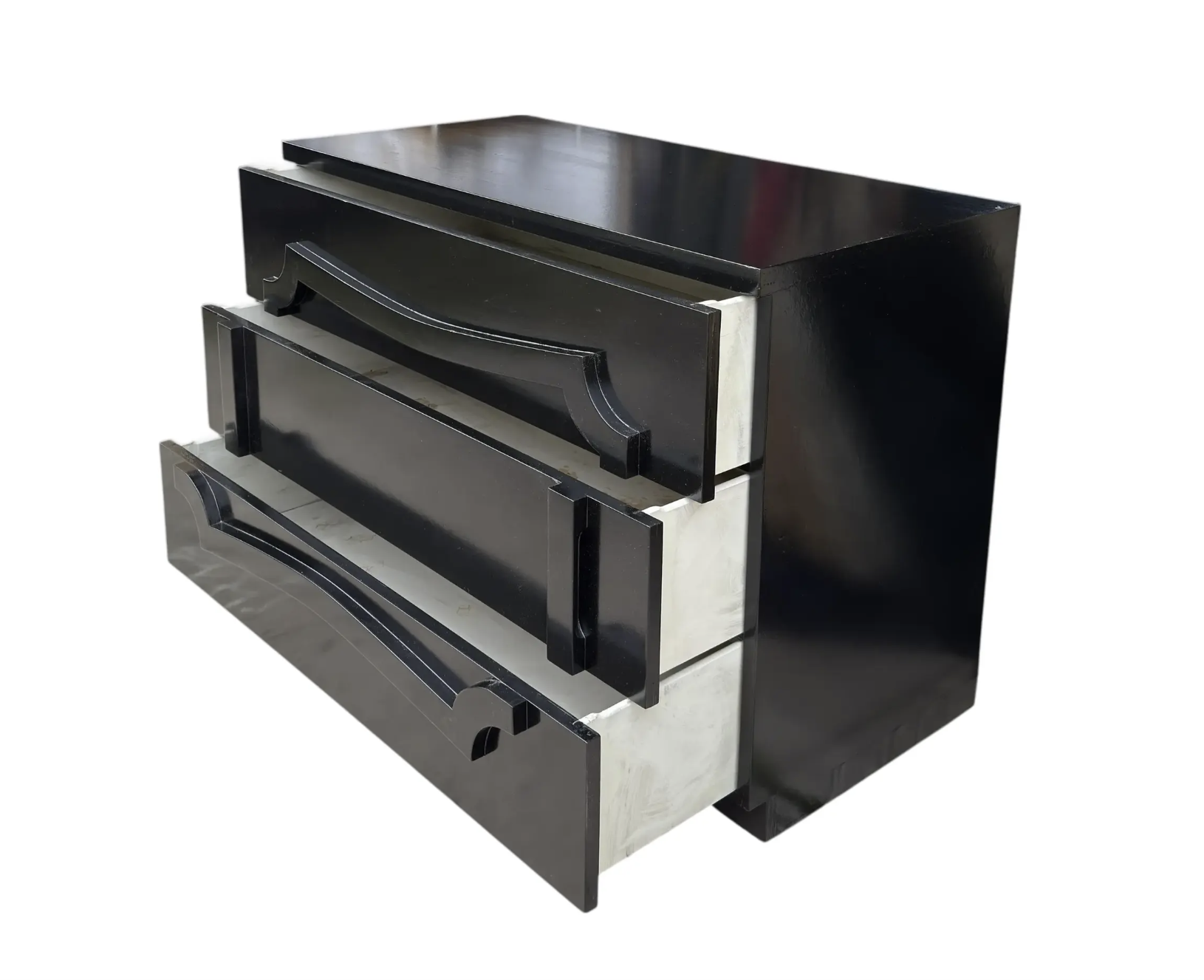 Lorin Jackson Grosfeld House Black Lacquer Chest of Drawers - 1 of 2 Available