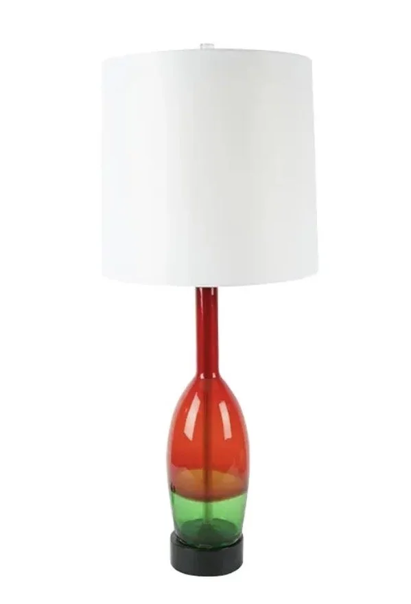 Mid Century Modern Venini Italian Art Glass Bottle Lamp