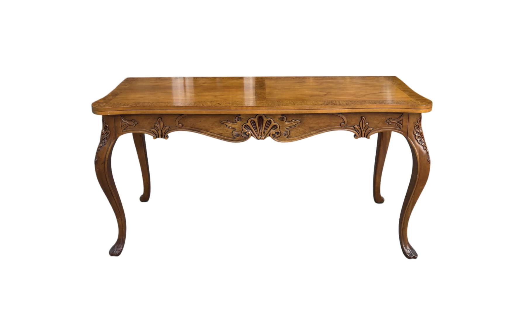 Baker Furniture Company Light Walnut Console Metamorphic Dining Table