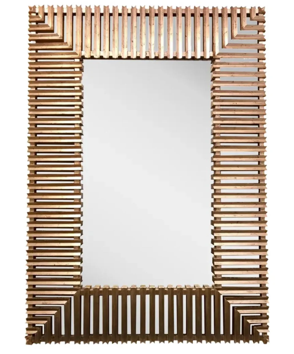 Huge Christopher Guy Modern Designer Silver Giltwood Mirror - 1 of 2