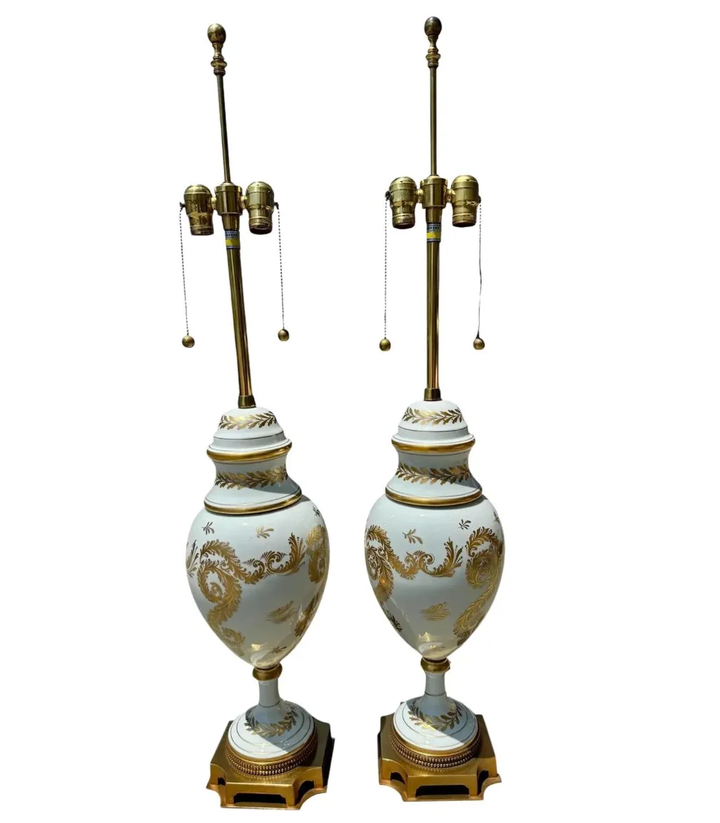 Pair of Vintage Marbro Designer Table Lamps