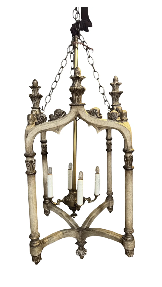 Charles Pollock for William Switzer Gothic Lantern Pendant Chandelier