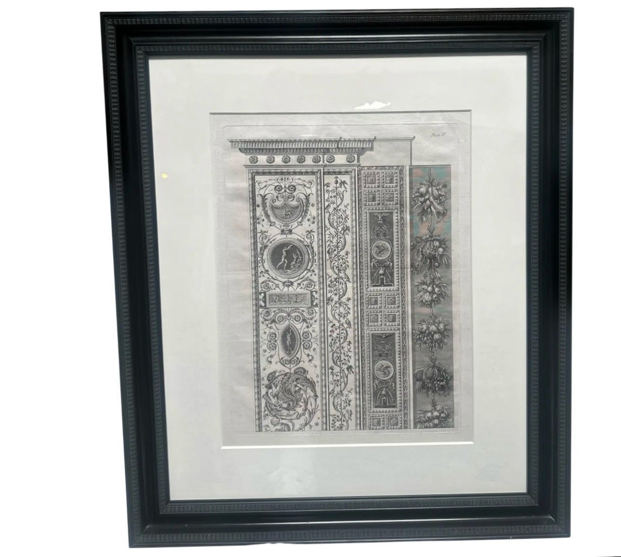 Antique 18c Engraving Print by Raphael Sanzio D' Urbino Loge De Raphaele Nel Vaticano