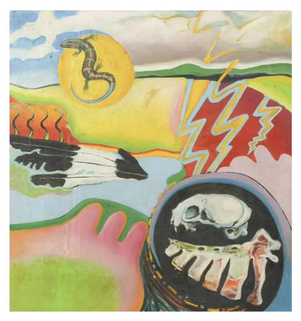 Original Jeffrey Schuerholz Modern Expressionist Oil Painting - Mexico 1973