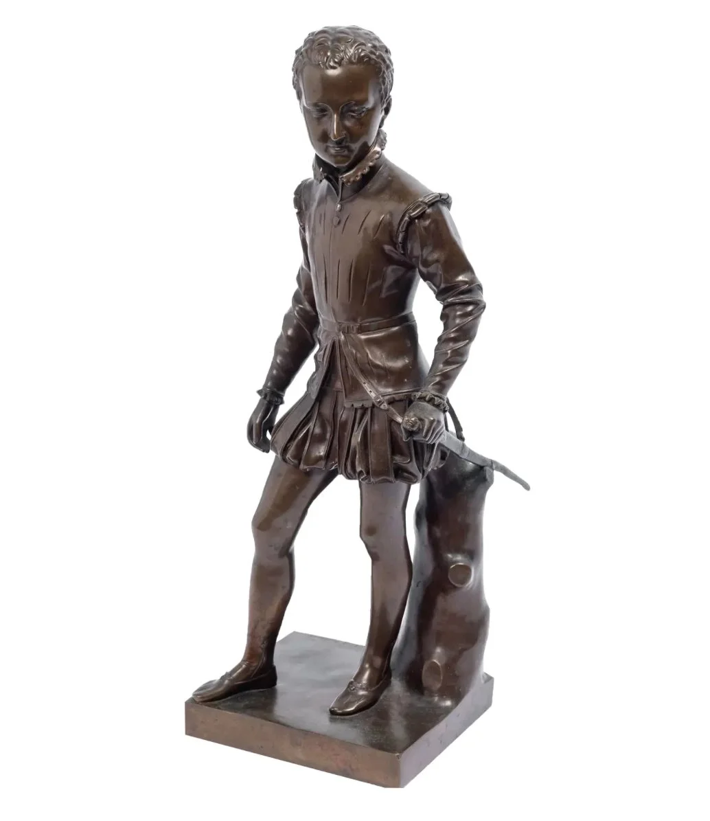 Antique F. Barbedienne Bronze Sculpture of King Henry IV - Francois Bosio