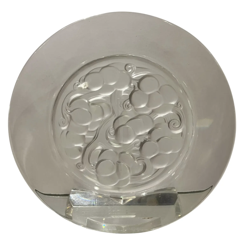 Lalique French Crystal Marienthal 9” Plate