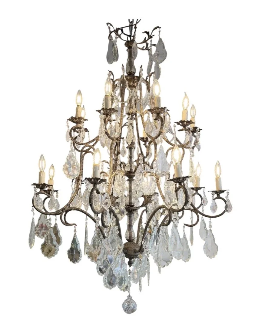 Huge 16 Lite French Crystal Chandelier