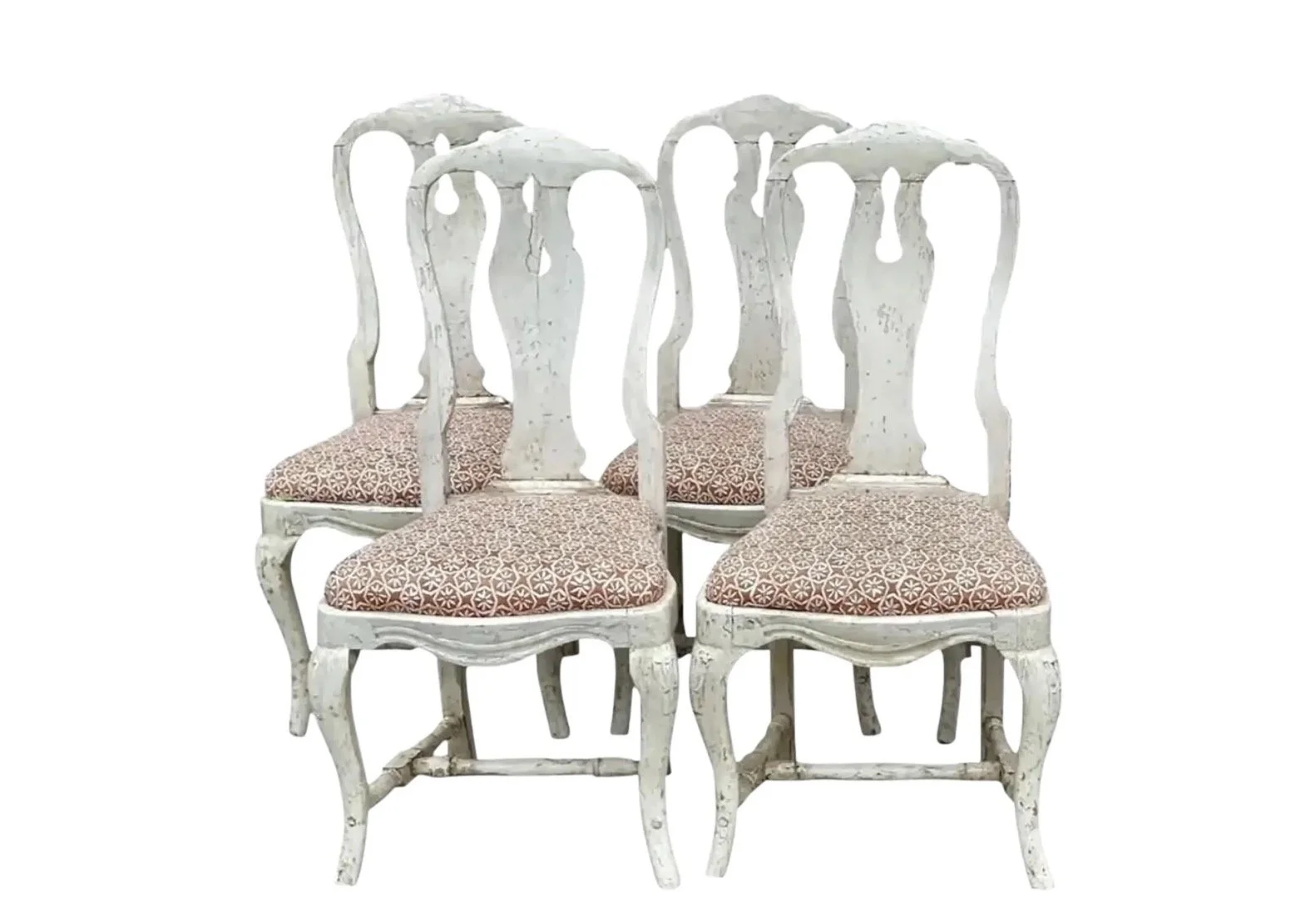 Set of 4 Antique 18 C Gustavian Dining Chairs