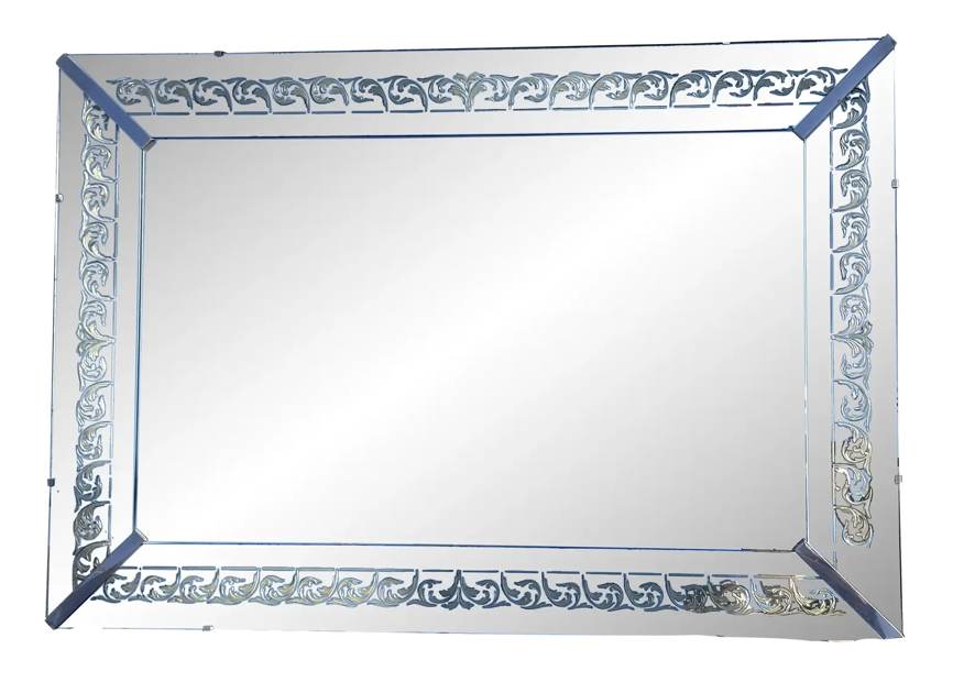 Maison Jansen Hollywood Regency Eglomise Mirror