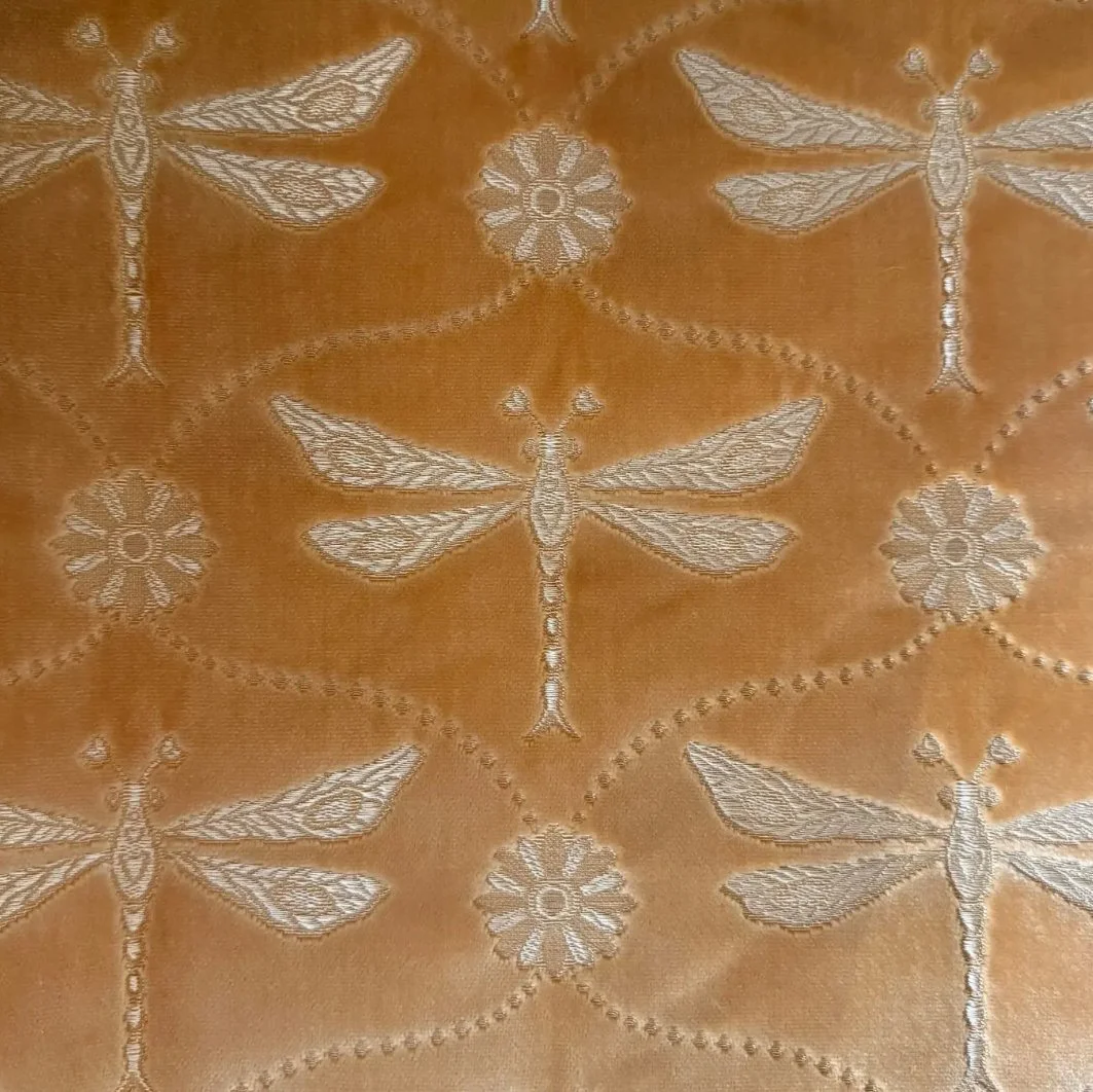 Jim Dickens Melbury Dragonfly Luxury Fabric the Osbourne Collection - By the Yard