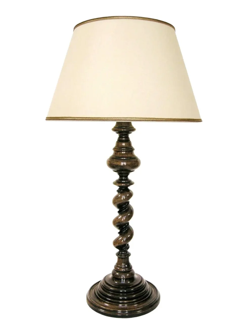 18th C Style Italian Walnut Malaga Table Lamp by Randy Esada Designs