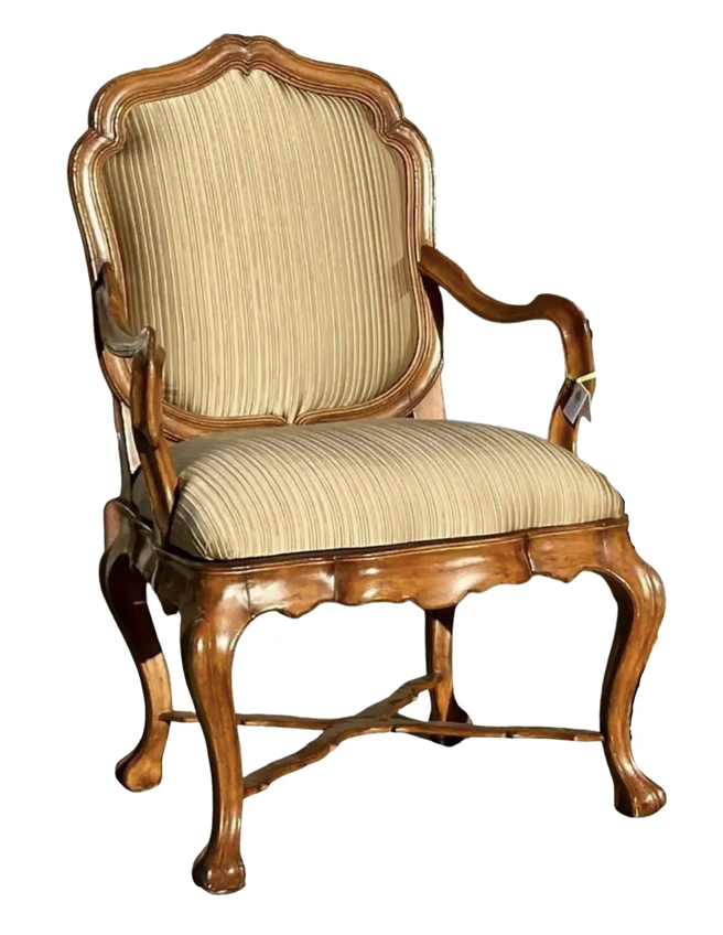 Therien Workshops for Dessin Fournir Italian Walnut Arm Chair - Venetian 1 of 4