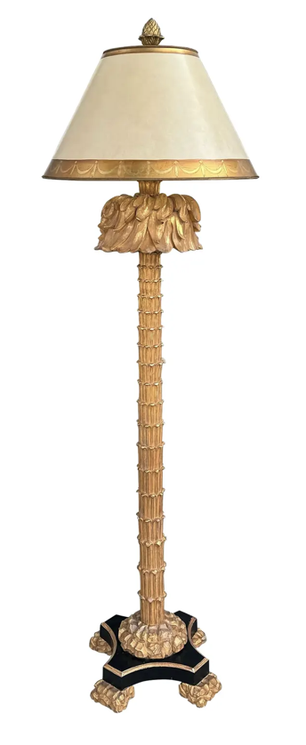 Kathleen Spiegelman Giltwood Palm Tree Floor Lamp