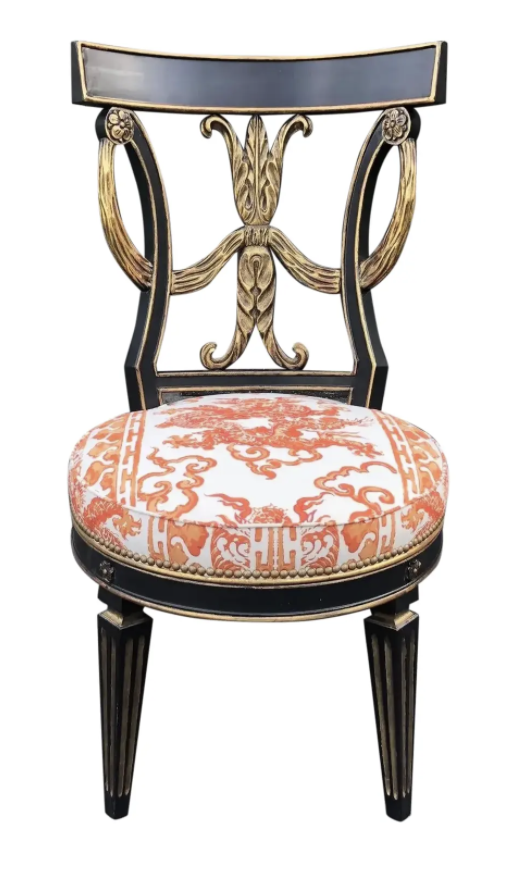 Regency Giltwood Designer Dining Chair by Randy Esada Designs for Prospr