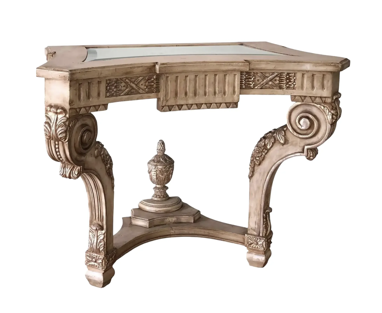 Regency Style Carved Italian Giltwood Console Table 1 of 2