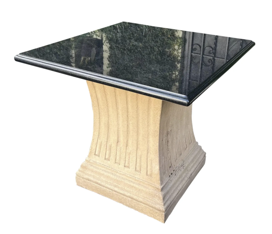 Michael Taylor Neoclassical Marble Top Pedestal Breakfast or Center Table