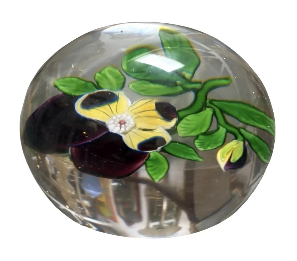 Antique Baccarat Pansy Paperweight