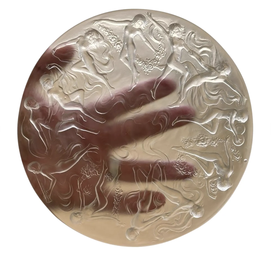Antique Art Deco Consolidated Glass Dancing Nude Nymphs Plate 1 of 10