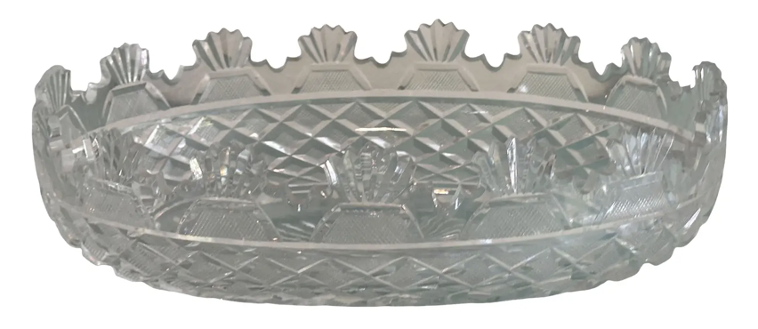 Huge Jackie O Waterford Kennedy Heritage Crystal Centerpiece Bowl