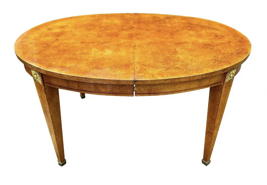 Antique Louis XVI Style Burlwood Dining Table