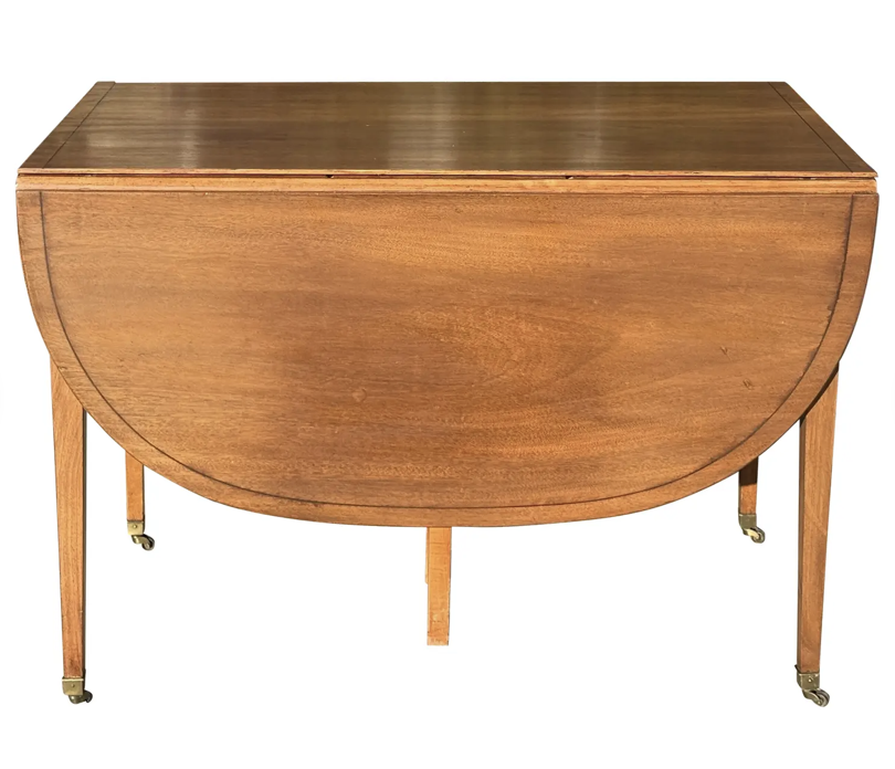 Antique American Federal Style Drop Leaf Gate Leg Dining Table