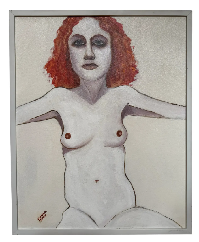 Maxine Smith Female Nude Portrait Oil Painting