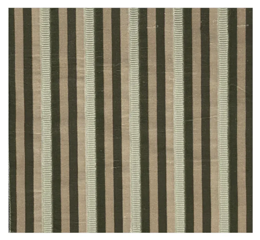 25 Yards Modern Nancy Corzine Valentine Silk Stripe Cut Velvet Fabric - Endive