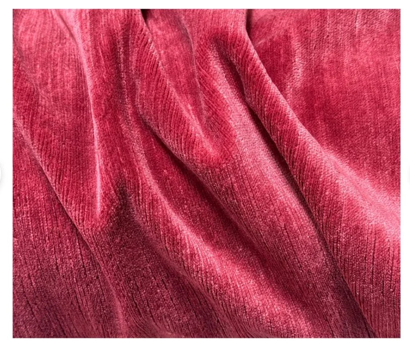 Quadrille La Scala Claret Velvet Fabric - By the Yard