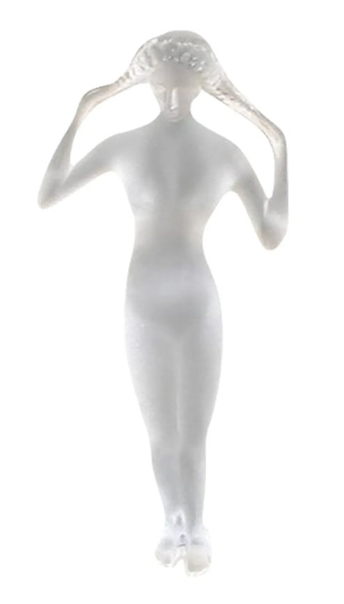 Lalique French Crystal Isis Nude Figure - 13.5”